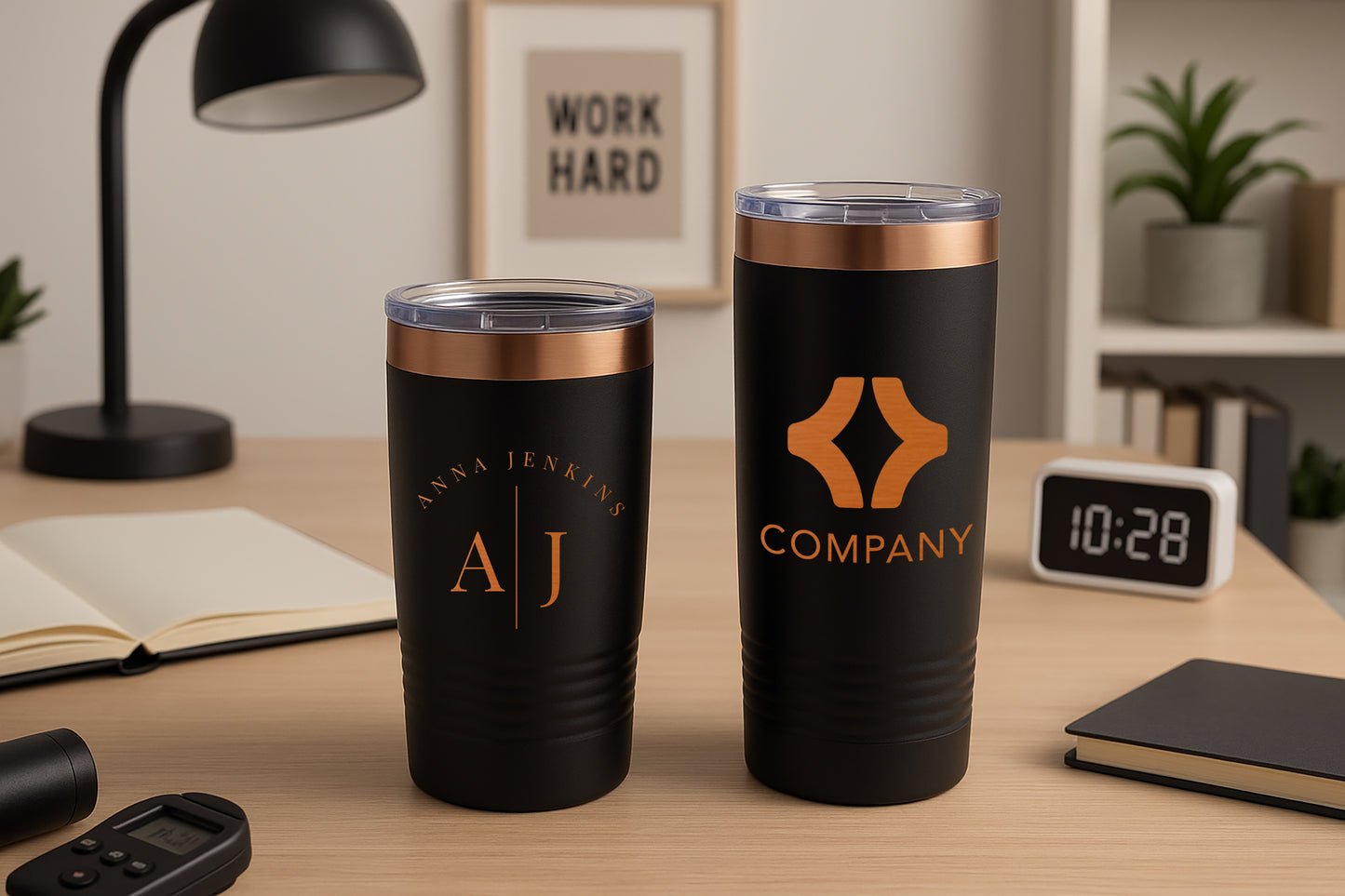 BLACK ROSE TUMBLER SET