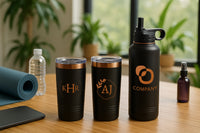 BLACK ROSE TUMBLER SET