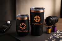 BLACK ROSE TUMBLER SET