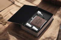 Leather Flask Gift Set
