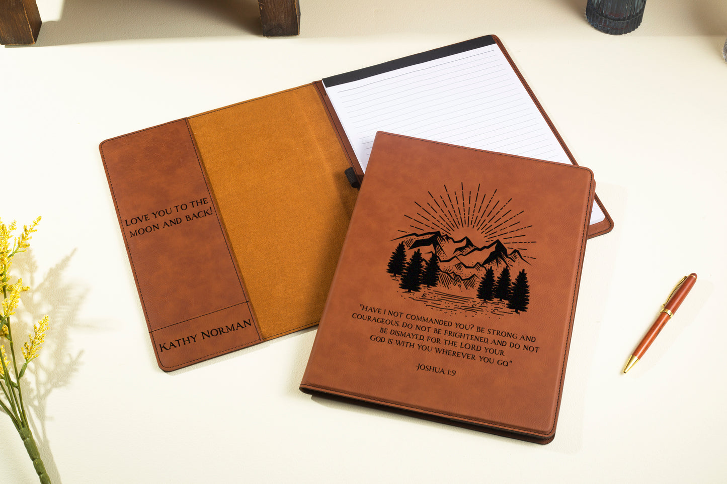 Leather Refillable Portfolio