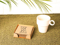 Leather Square Coaster Set